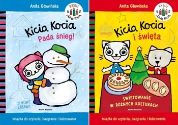 2W1 KICIA KOCIA I ŚWIĘTA KOLOROWANKA + PADA ŚNIEG - Głowińska Anita - Anita Głowińska