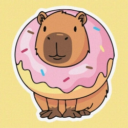 Malowanie po numerach - Słodka kapibara Kids - Ideyka