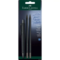 Długopis Poly Ball Urban all black +2 ołówki - Faber Castell