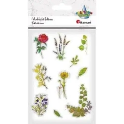 Naklejki foliowe kwiaty 10szt - Titanum