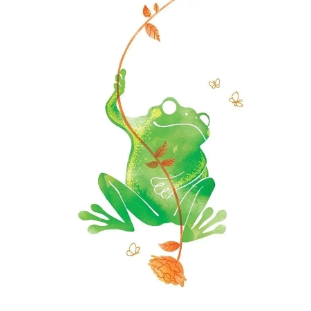 Karnet Swarovski kwadrat CL2606 Żaba - Clear Creations