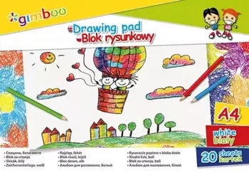 Blok rysunkowy A4/20K biały - Gimboo