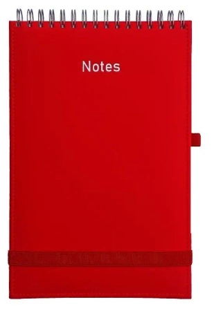 Notes A5 Vivella na spirali z gumką czerwony - Wokół Nas
