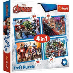 Puzzle 4w1 Odważni Avengersi TREFL
