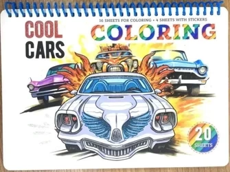 Kolorowanka A5 koło 20 kartek Cool cars - Fresh
