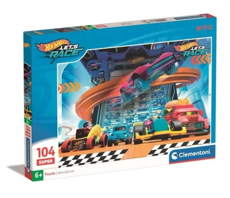 Puzzle 104 Super Kolor Hot Wheels - Clementoni