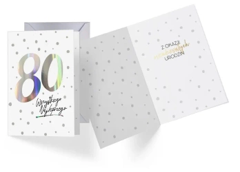 Karnet V-007 Urodziny 80 - Kukartka
