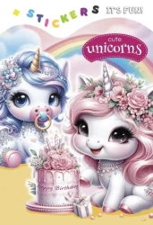 Kolorowanka 135x190 z naklejkami Urocze jednorożce - Fresh