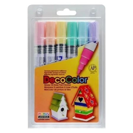 Markery do dekoracji różnych powierzchni 6szt - Marvy