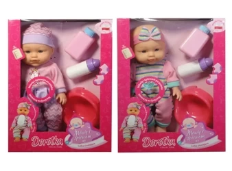 Lalka Dorotka śpiewająca i mówiąca po polsku 28cm z dźwiękami, siusiająca z nocnikiem