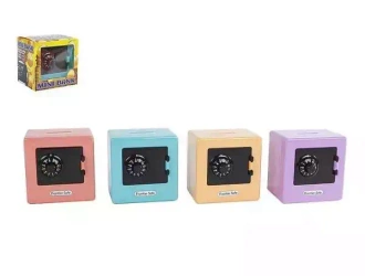 Skarbonka Sejf 9x9cm 4 kolory 570407