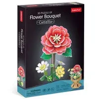 Puzzle 3D Bukiet kwiatów Kamelie - Cubic Fun