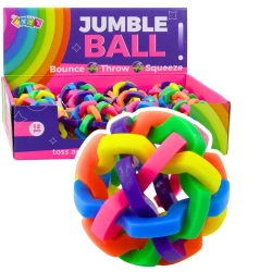 Piłeczka pleciona gumowa 7,5cm - Leantoys