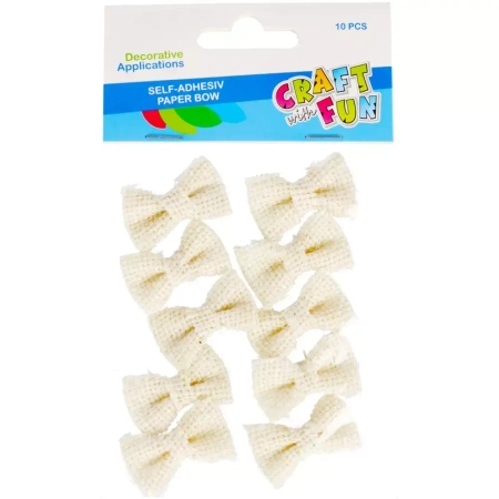 Ozdoba Dekoracyjna Materiałowa Samoprzylepna Kokardki 3,5 cm Craft with Fun 479992