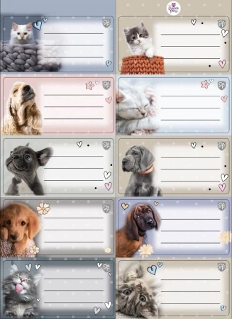 Naklejki na zeszyty pasek The Sweet Pets - Beniamin