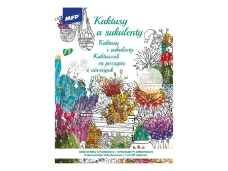 Kolorowanka antystresowa Kaktusy i sukulenty - Praca zbiorowa