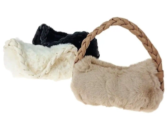 Torebka pluszowa na ramię 30x18x8cm MIX - ADAR