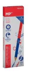 Kredki dwukolorowe niebiesko-czerwone (12szt) - MP Main Paper