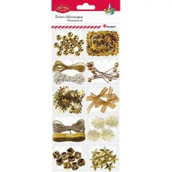 Zestaw dekoracji 12 rodzajów złoty - Titanum