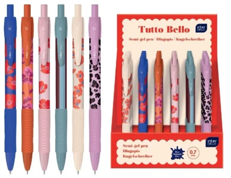 Długopis automat Tutto Bello niebieski (24szt) - INTERDRUK