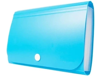 Mini organizer harmonijkowy PP zatrzask niebieski - Tetis