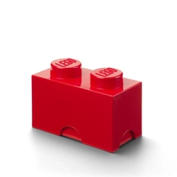 LEGO(R) pojemnik klocek dwójka czerwony - NHG