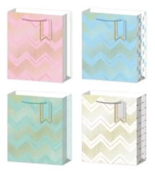 Torebka ozdobna 31x40x12cm hot-stamp mix ROZETTE