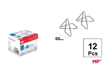 Spinacz do papieru krzyżowy motyl 60mm 12szt - MP Main Paper