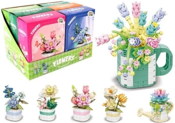 Klocki kwiatki pojedynczy w doniczce MIX - Pro Kids
