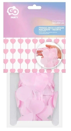 Kurtyna Macaron serca jasnoróżowa 100x200cm - Godan