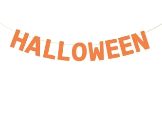 Baner Halloween 2,5m pomarańczowy - PartyDeco