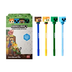 Długopis z silikonową nakładką Minecraft 4szt - Puckator