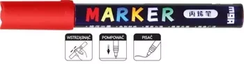 Marker akrylowy 1-2mm czerwony (6szt) M&G
