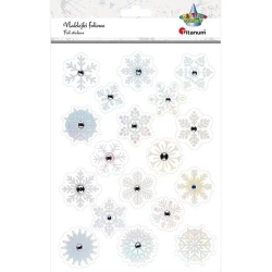 Naklejki papierowe brokat Boże Narodzenie mix - Titanum