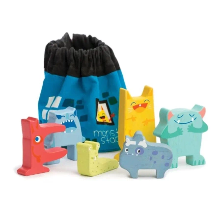 Gra zręcznościowa drewniana wesołe potwory - Tender Leaf Toys