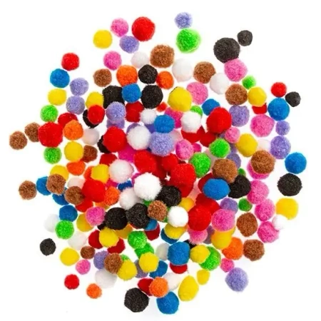 Pompony poliestrowe mix 300szt - Dalprint dpCraft