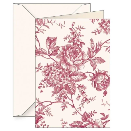 Karnet B6 + koperta 5605 Różowe kwiaty - Tassotti