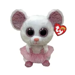 Beanie Boos Nina - Biała ballerina mysz 24cm - TY