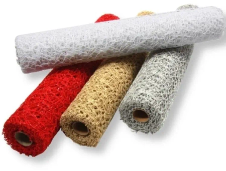 Siatka koronkowa brokatowa 36cmx5m - Penword