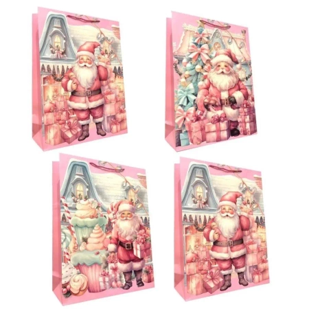 Torebka prezentowa XL Boże Narodzenie szerokie dno - Ju-Piter