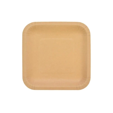 Talerze papierowe kraftowe 18cm 144szt - Arpex