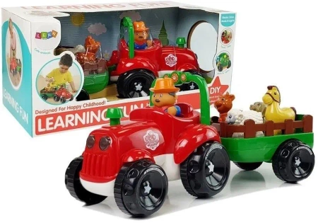 Traktor z przyczepką - Leantoys