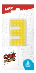 Świeczka klocki cyfra 3 żółta - MFP