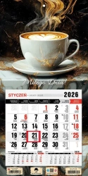 Kalendarz 2026 jednodzielny mini caffe latte - Pan Kalendarzyk