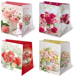 Torebki ozdobne T16-119 Kwiaty bukiety 10 sztuk - PAW S.C.