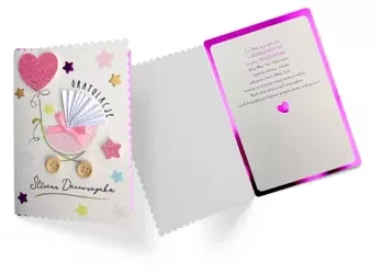 Karnet DK-781 Narodziny (śliczna dziewczynka) - Passion Cards