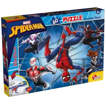 Puzzle 60 dwustronne Spiderman - Lisciani