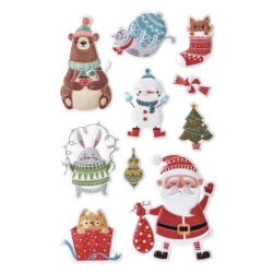 Naklejki puffy zimowe słodziaki 10szt - Dalprint dpCraft
