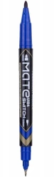 Marker permanentny dwustronny nieb (12szt) DELI
