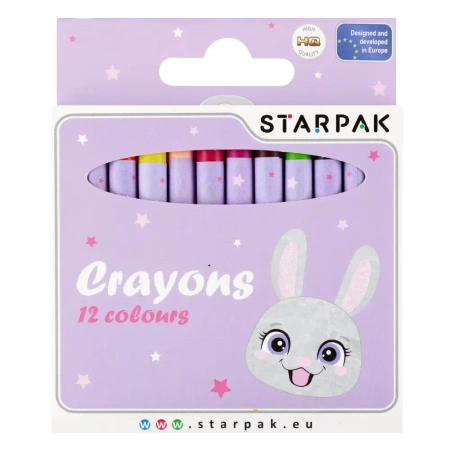 Kredki woskowe. Rabbit. 12 kolorów - Starpak